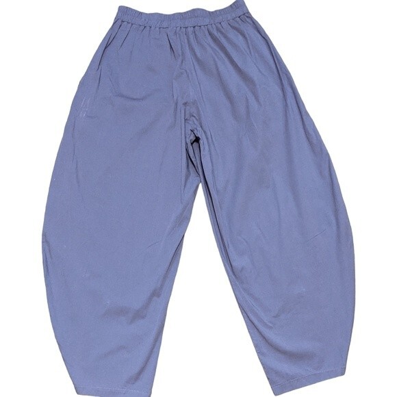 Luukaa cropped pull on elastic waist pants lilac balloon baggy size 6 - Picture 2 of 12